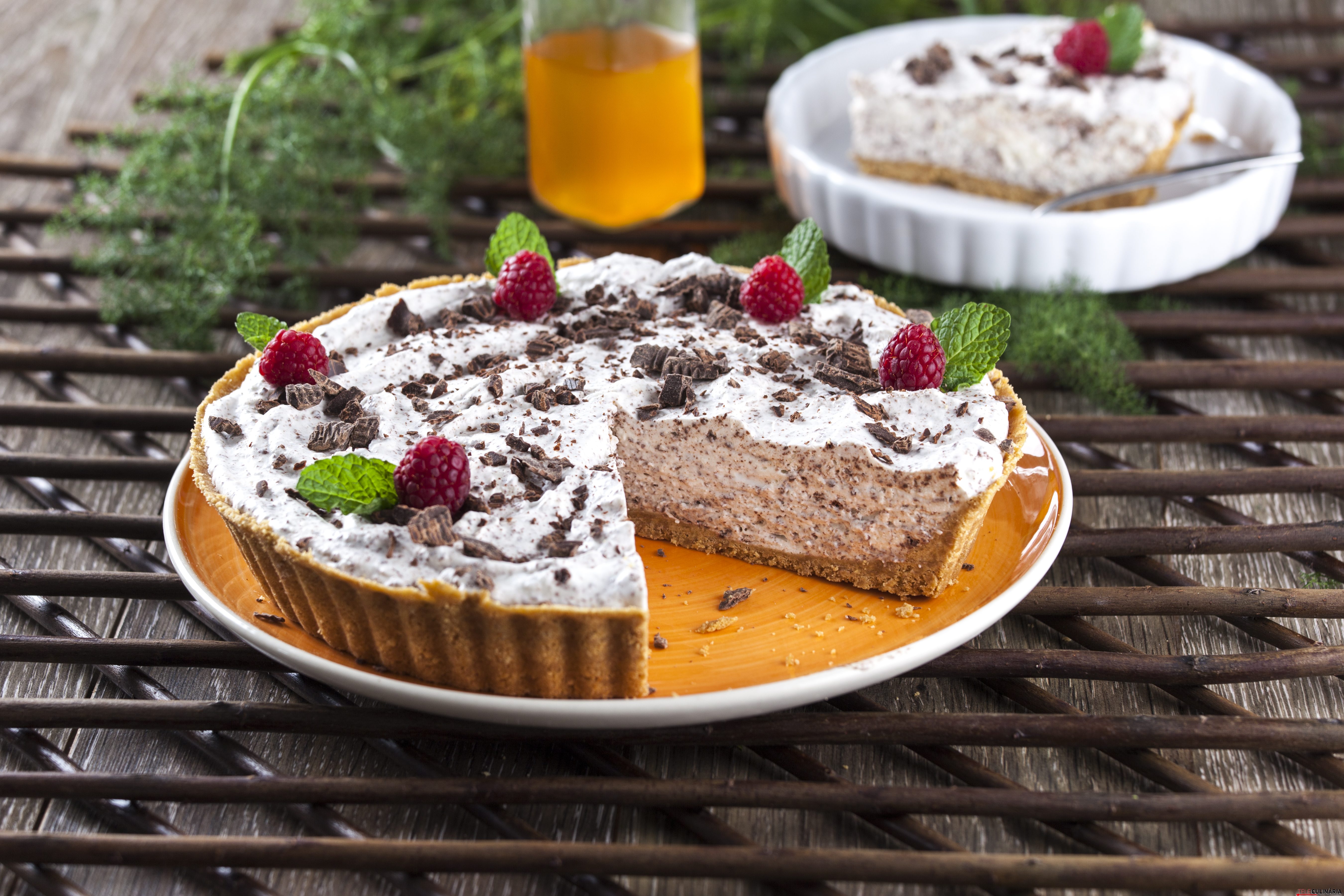 Tarte de iogurte stracciatella