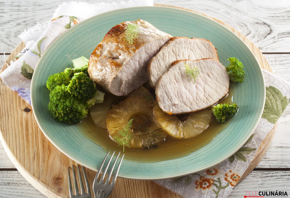 Lombo de porco com ananás