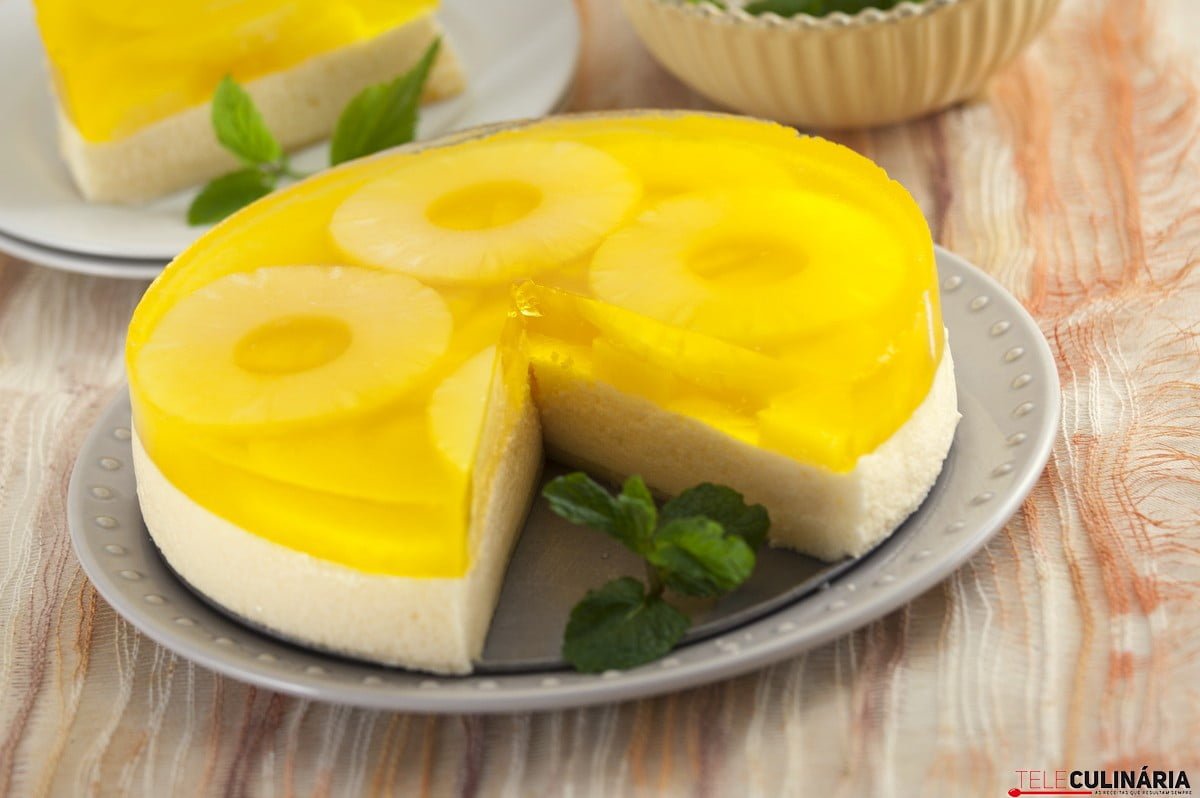 pudim frio de ananás