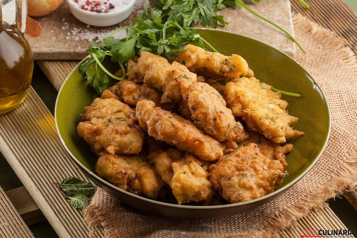 Receita de Pataniscas de bacalhau