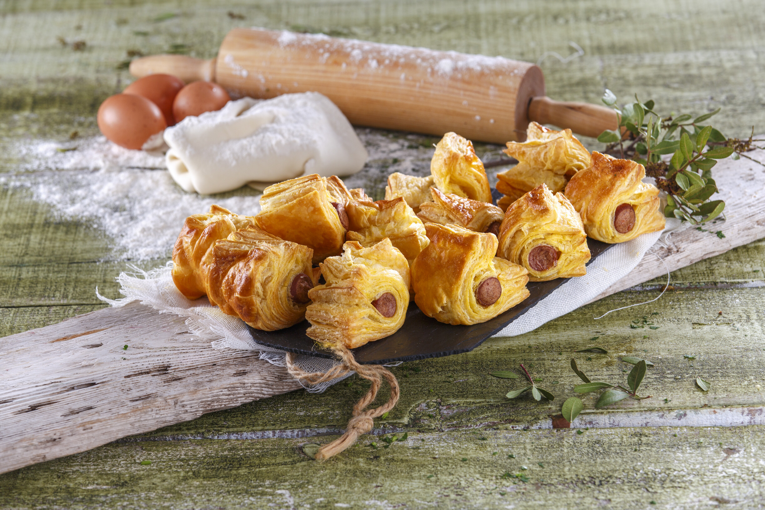 Folhados de salsicha na air fryer