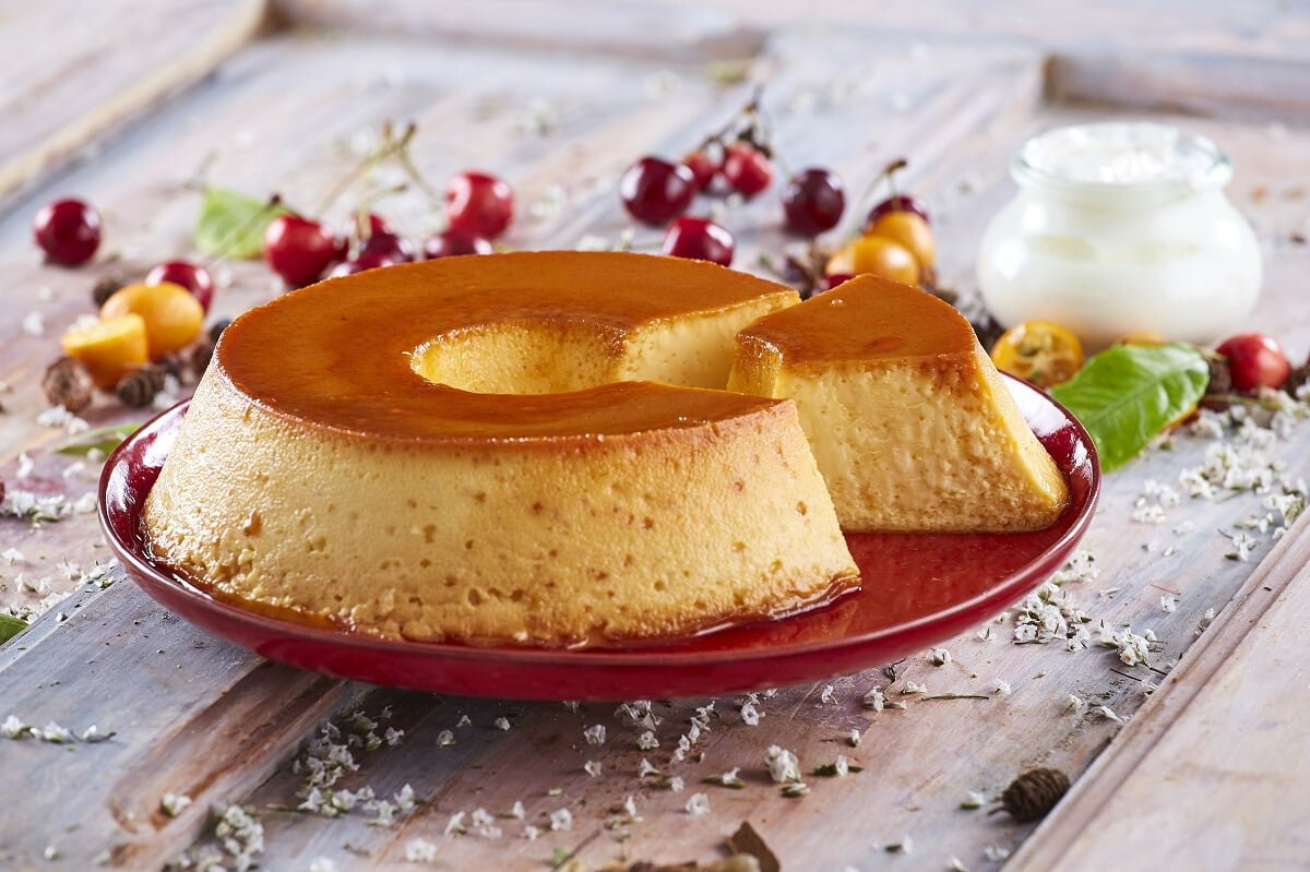 Pudim de iogurte tradicional