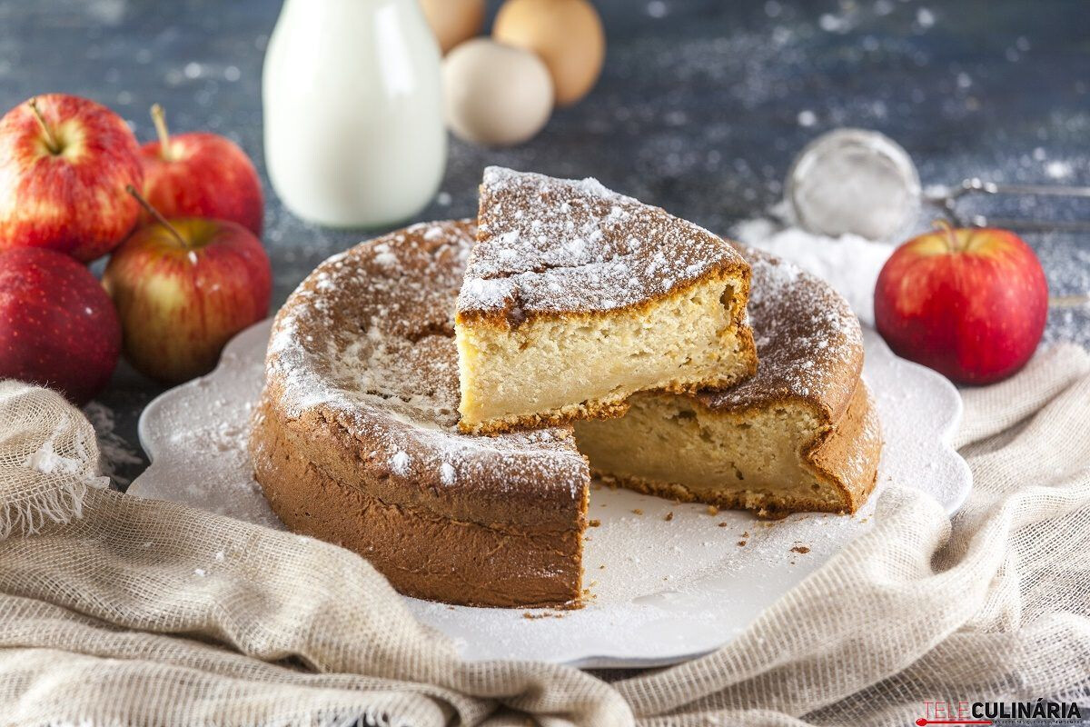 Bolo de maçã e iogurte