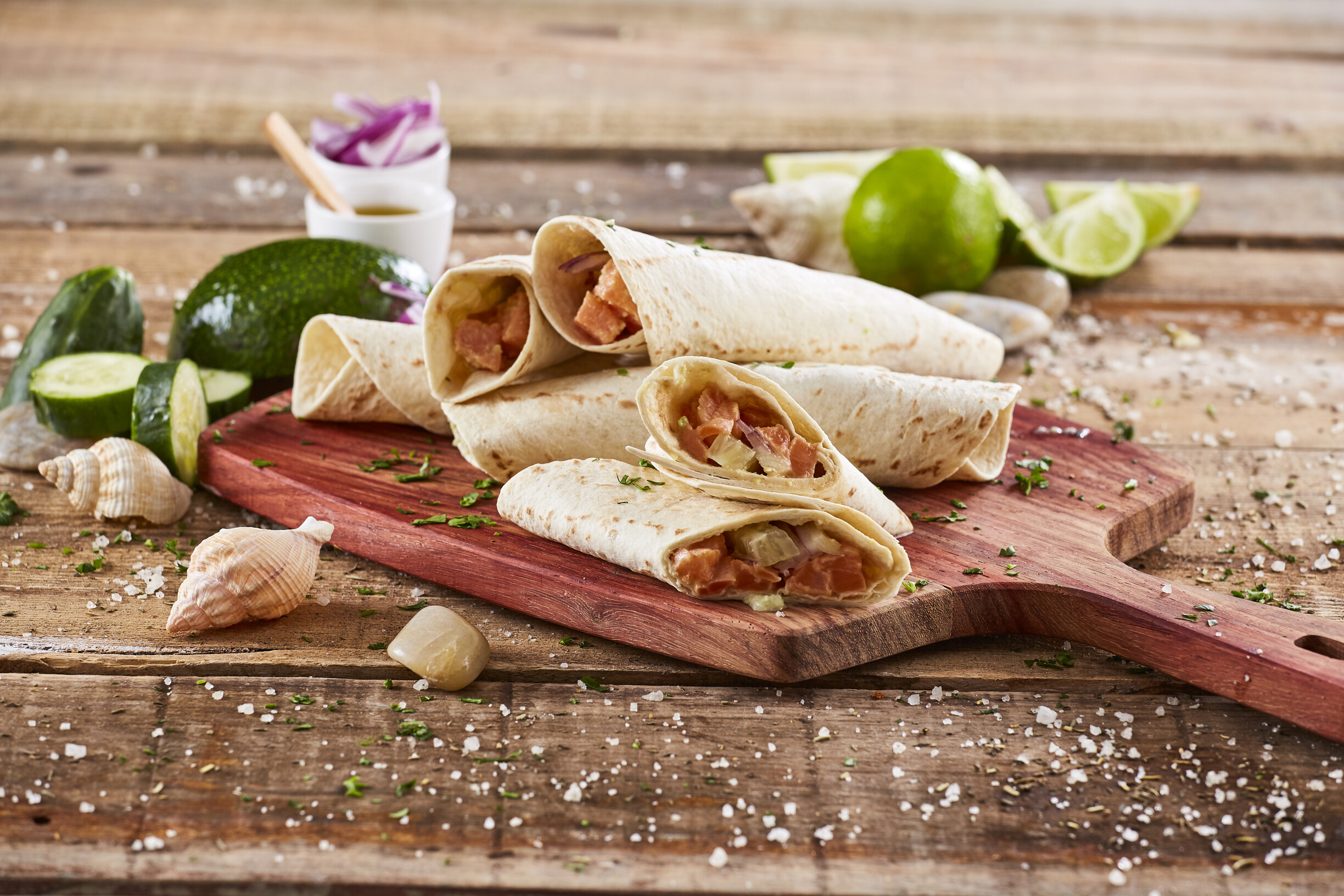 Tortilhas de salmão