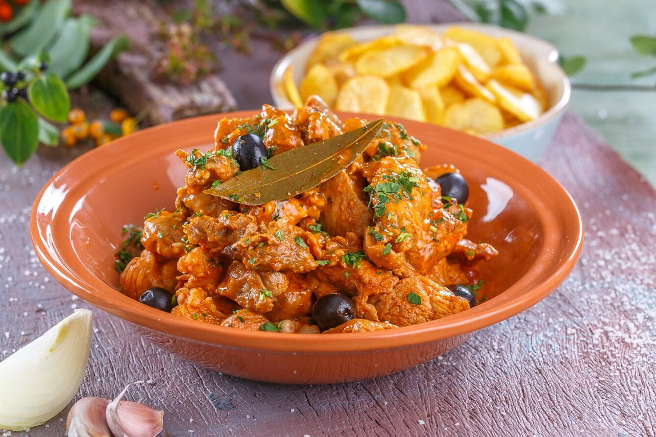 Carne de alguidar à portuguesa