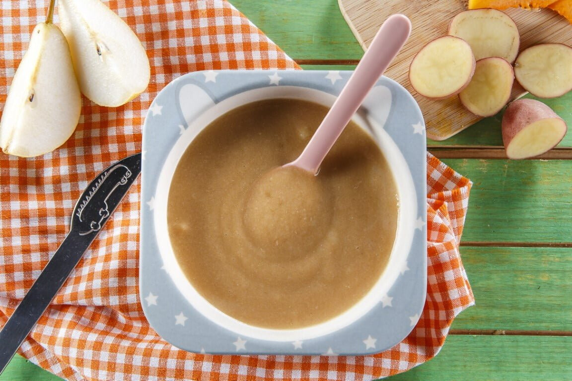 Borrego com legumes e pera (bebé a partir dos 6 meses)