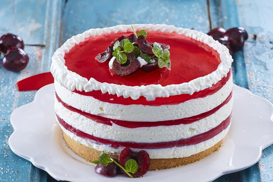 Cheesecake riscadinho de cereja