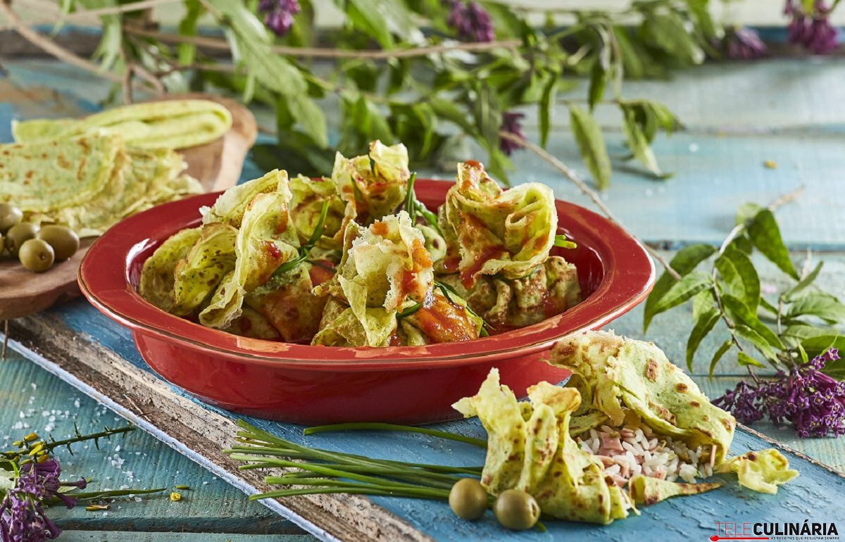 Trouxas de verão com mortadela