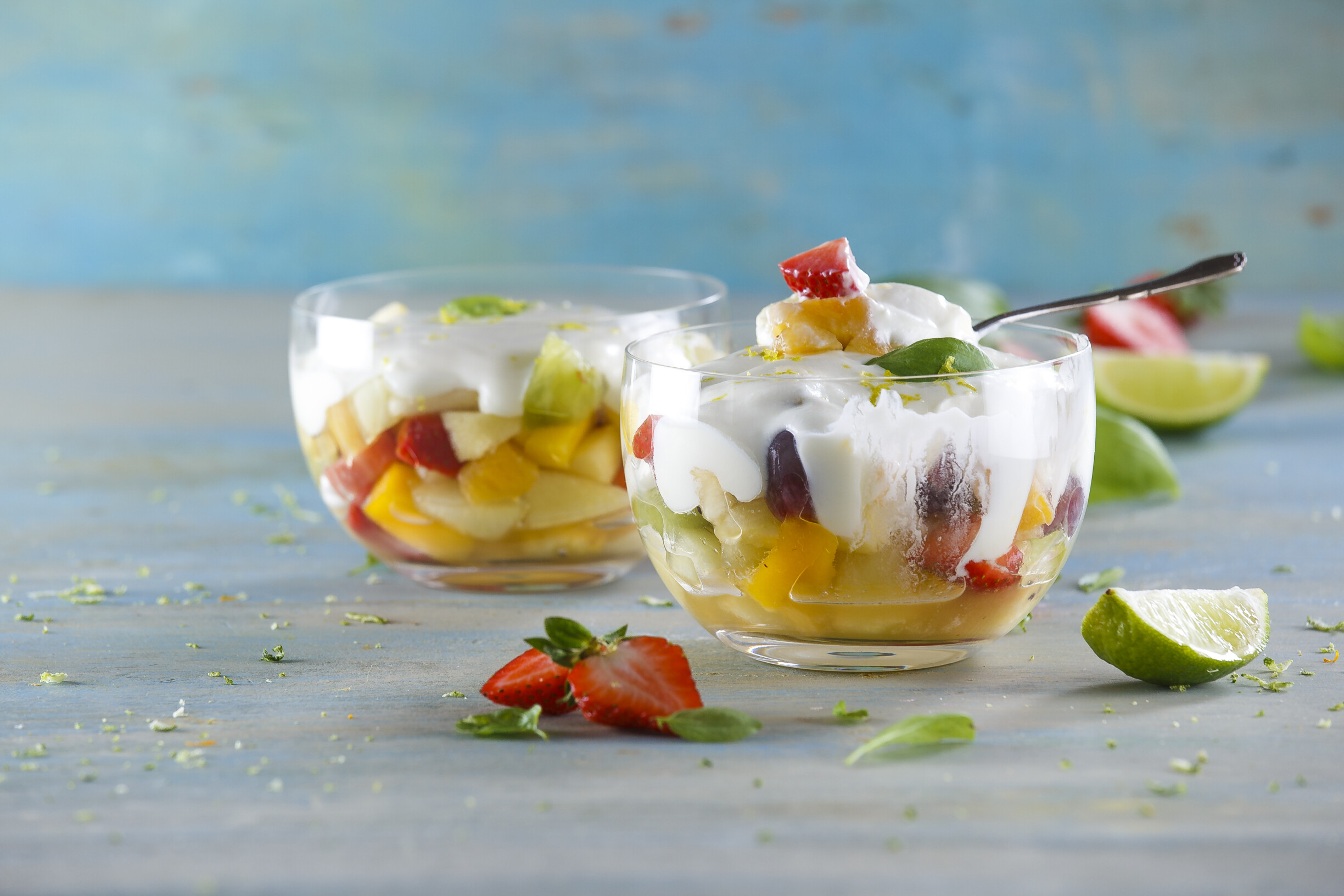 Salada de fruta cremosa