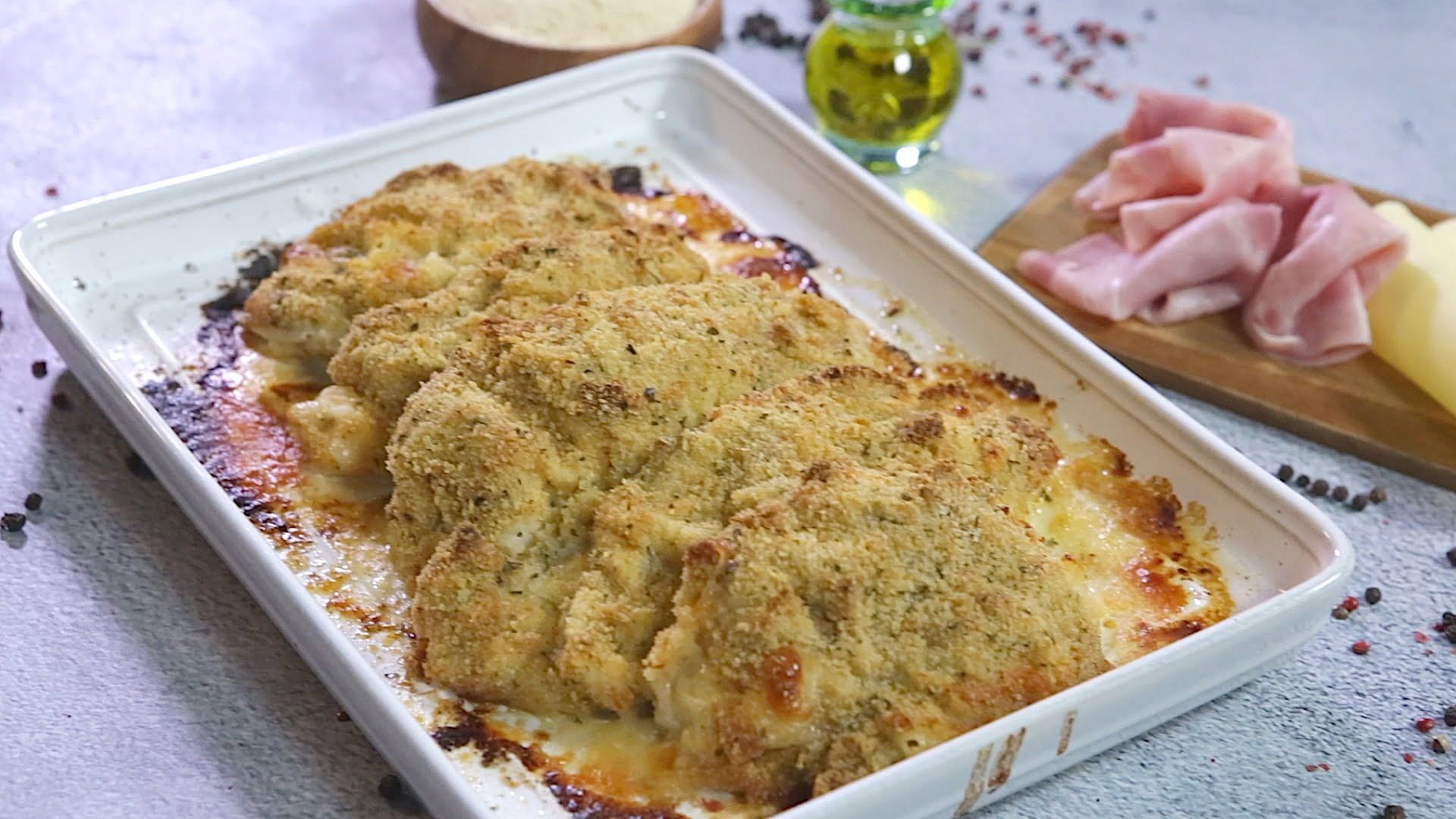 Cordon bleu no forno