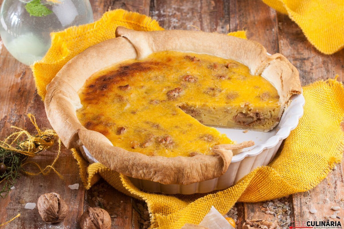 Tarte de batata-doce e nozes