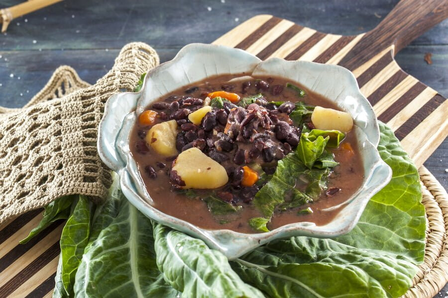 Sopa de feijão vermelho