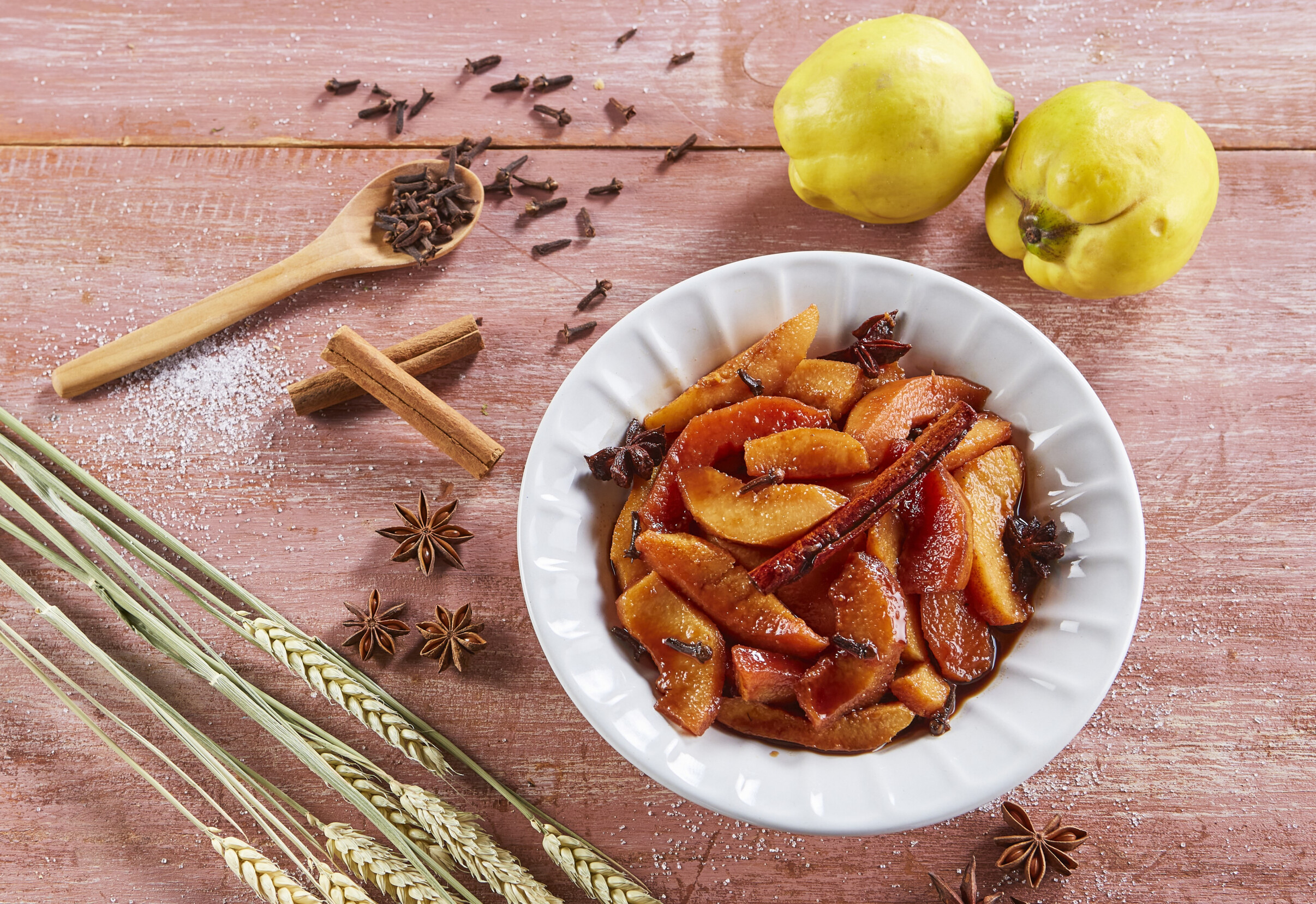 Marmelos assados com canela