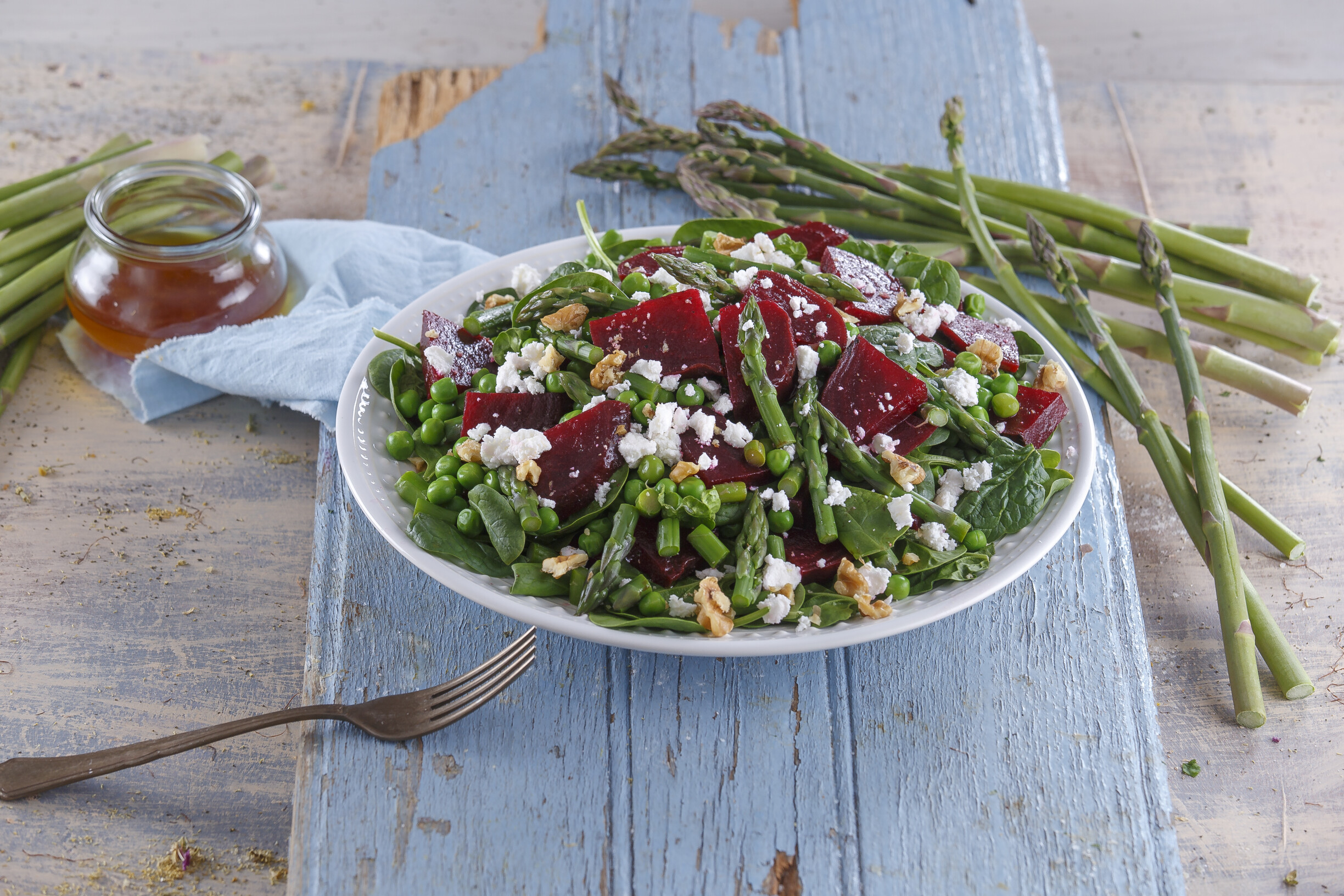 Salada de beterraba e queijo feta