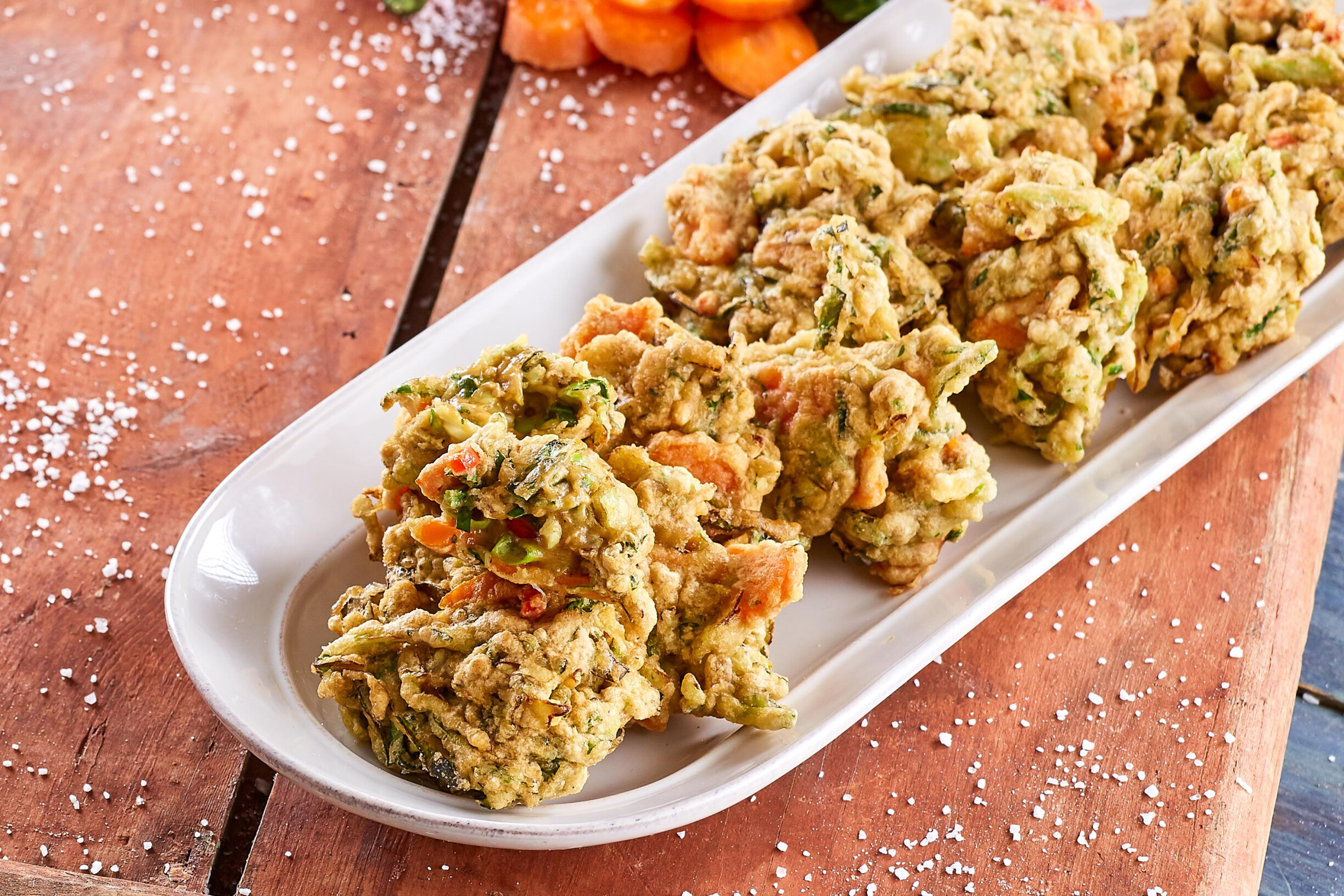 Pataniscas de couve e cenoura