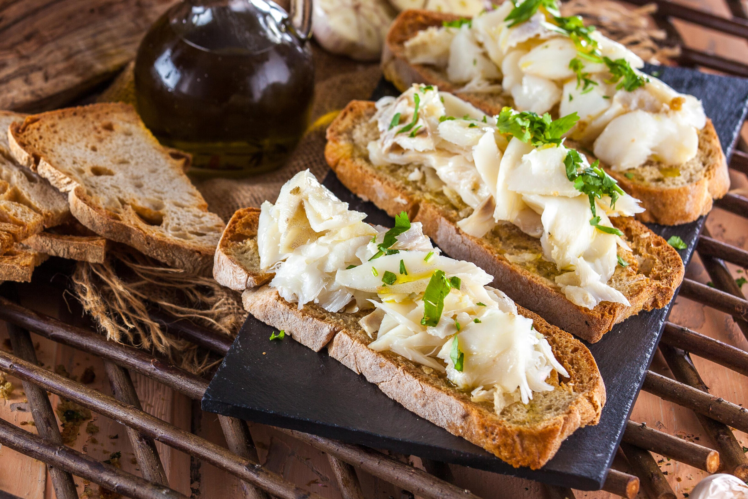 Torricado de bacalhau à moda do ribatejo