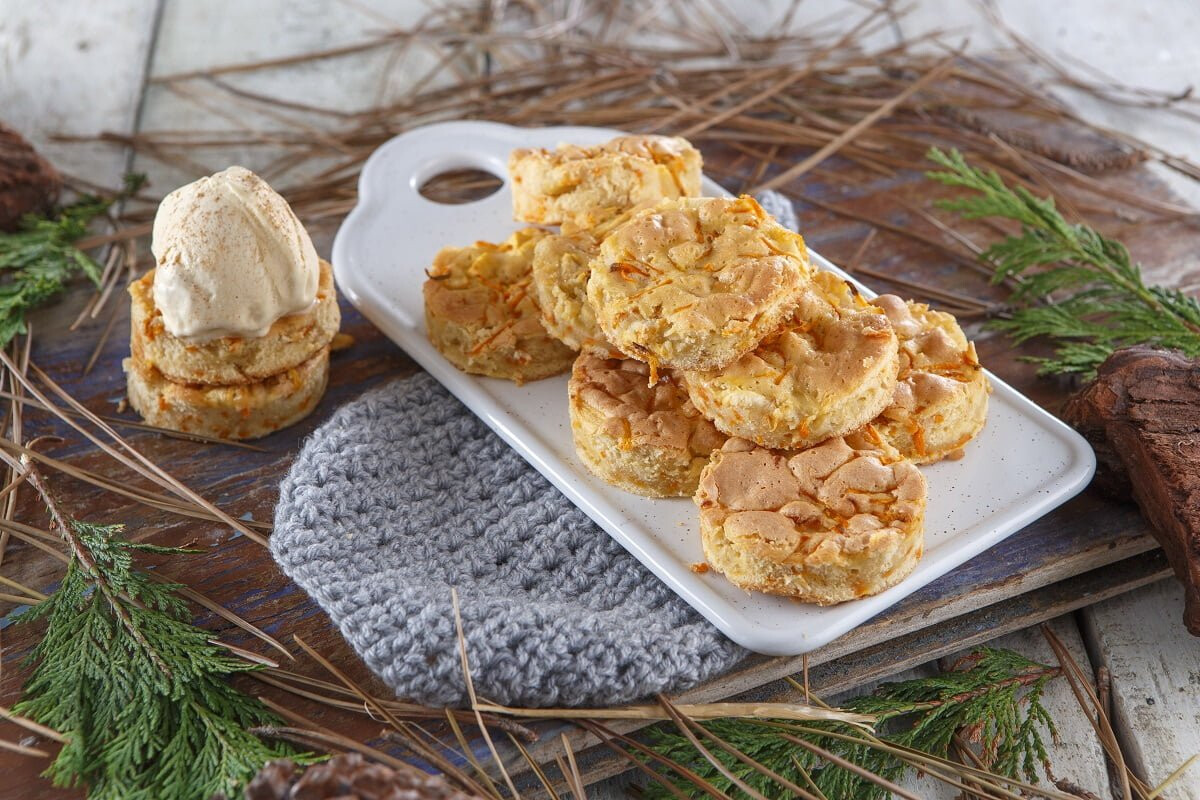 Bolo de maçã e cenoura